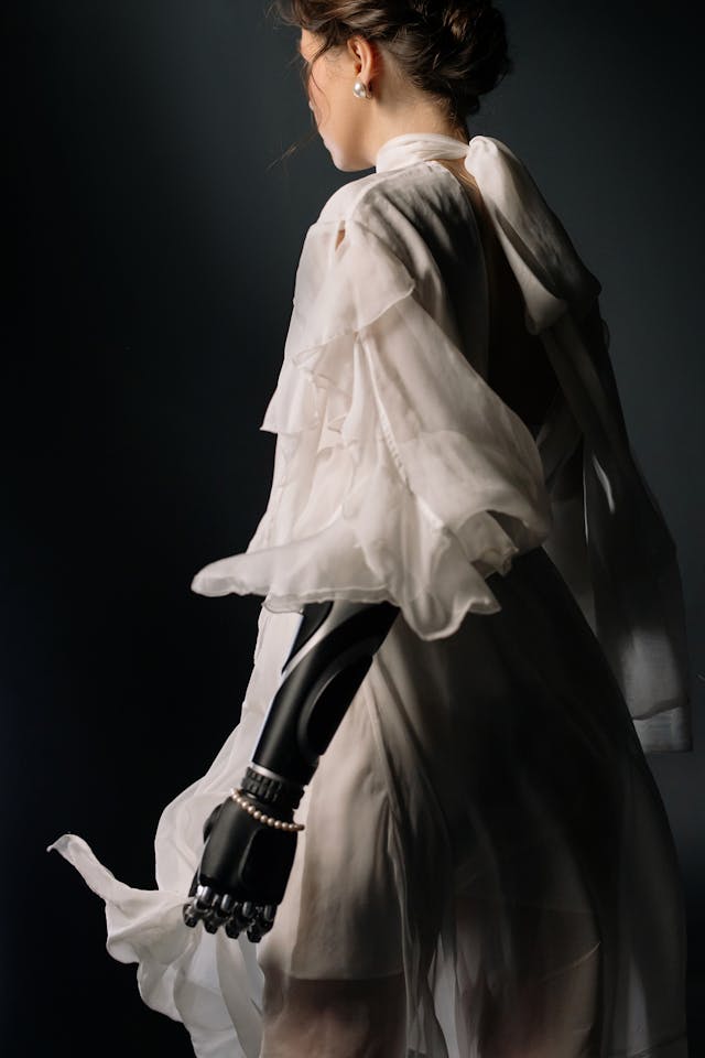 woman with a mechanical arm
